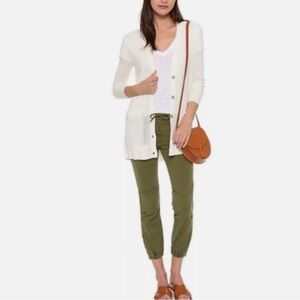 Nili Lotan Lace Up Cropped Military Jogger Pants 4